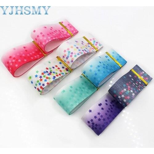 L-20817-794 1-1/2”star print Pattern Ribbon , 5 yards DIY handmade hair accessories Material , Bow Decoration