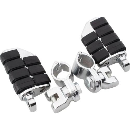 Motorcycle Highway Foot Pegs Footrest Crash Bar Clevis Mount Clamps Universal For Harley Honda Suzuki Yamaha Triumph Bobber