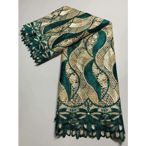 Nigerian Bridal Dress Material 5Yards Embroidery Lace Fabric 2021 High Quality French Lace Tissu African Brode Stones For Sewing