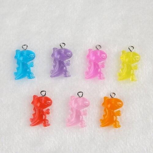 10pcs DIY earring pendant Flatback resin dinosaur charms Jewelry necklace pendant for earrings diy Keychain parts