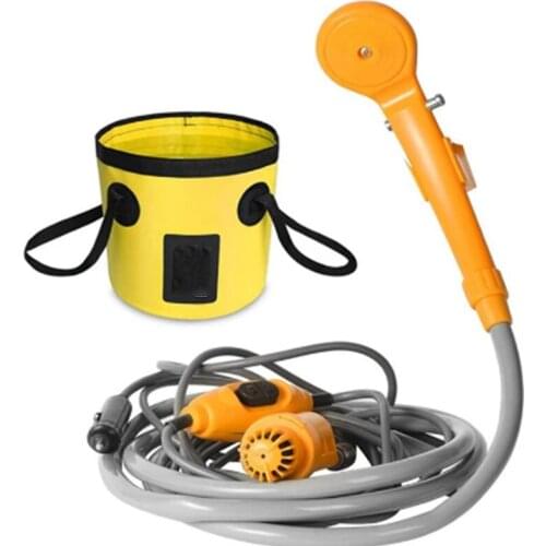 Portable Car Washer 12V Camping Shower DC Car Shower High Pressure Power Washer Electric Pump For Outdoor Camping Travel Pet