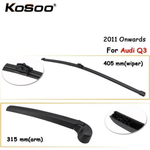 KOSOO Auto Rear Car Wiper Blade For AUDI Q3,405mm 2011- Rear Window Windshield Wiper Blades Arm,Car Accessories Styling