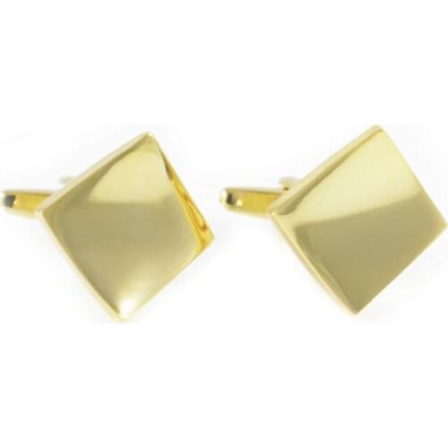 Twisted Gold Tone Square Cuff Links Fathers Day Birthday Wedding Gifts Cuff Links