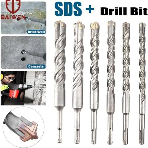 350mm SDS Plus Hammer Drill Bit Carbide Cross Tip Rotary Tool Drilling Bits & Chisel SDS Plus Bits Concrete Fits Hilti