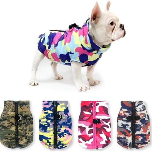 Waterproof Dog Clothes Winter Pet Jacket Cotton Warm Camouflage Vest For Small Dogs Puppy Coat French Bulldog Clothing Cat Suit