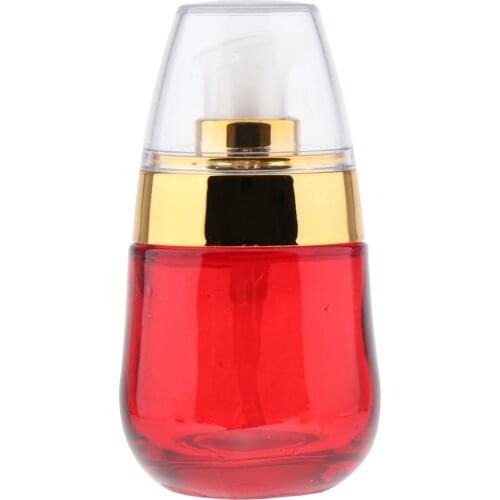 1 Piece 30ml Empty Red Airless Lotion Cream Serums Glass Pump Container Cosmetic