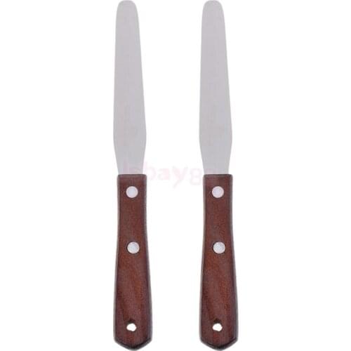 2Pcs Reusable Wood Handle Environmental Metal Body Hair Removal Stick Wax Waxing Applicators