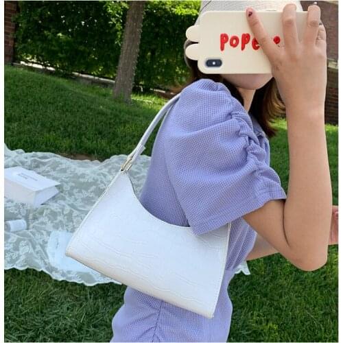 2021 Fashion New Fashion Texture One-shoulder Bag with Solid Color Soft Face Small Square Bag