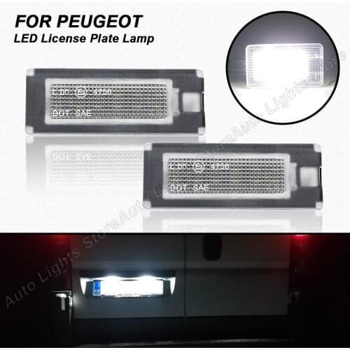 2X For Fiat Ducato Bus box Peugeot Boxer Bus box Citroen Jumper Bus box Lancia Ypsilon LED License Plate Light Number Plate Lamp