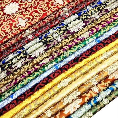 50*75cm Silk Satin Silk Rich Damask Brocade Antique Cheongsam Fabric Sofa Cushion Fabric Fragrant Packaging DIY Handmade