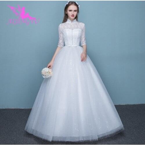 AIJINGYU 2021 real photos Customized new hot selling cheap ball gown lace up back formal bride dresses wedding dress FU282