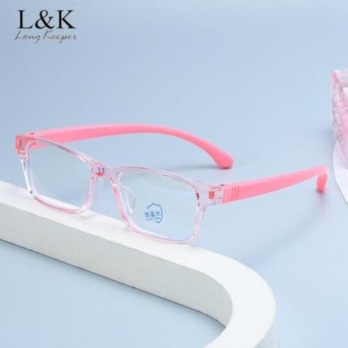 Anti-blue Light Kids Glasses Children Square Optical Frame Boys Girls Clear Lens Blocking Reflective UV400 Computer Eyeglasses