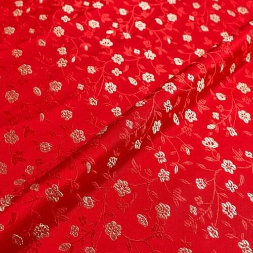 Designer pattern fabrics for sewing cheongsam and kimono brocade jacquard imitation silk fabric