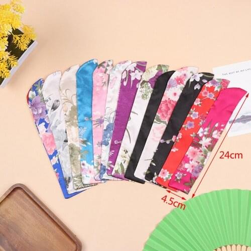 Elegant Folding Hand Fan Bag Holder Dustproof Protector Pouch Case Cover Wedding Party Gifts