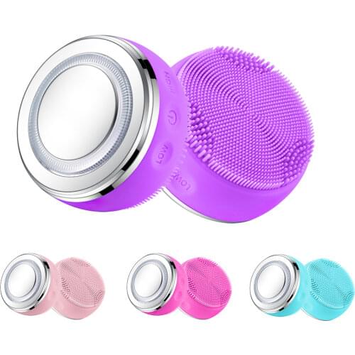 Newest Face Cleansing Brush Multi-Function Facial Massager IPX7 Waterproof Pore Silicone Cleanser Skin Care Face Therapy Tool