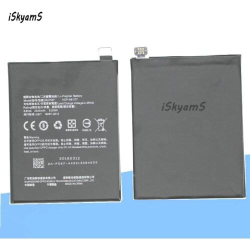 ISkyamS 10pcs/lot 2420mAh BLP587 Mobile Phone Li-Polymer Battery For OPPO R8205 R1C R8207 BLP 587 R8200