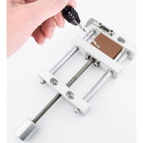 3.5 Inch Mini Drill Press Vise Metal Bench Vise Table Flat Clamp C Clamp for Carving Walnut Metal Engraving Woodworking