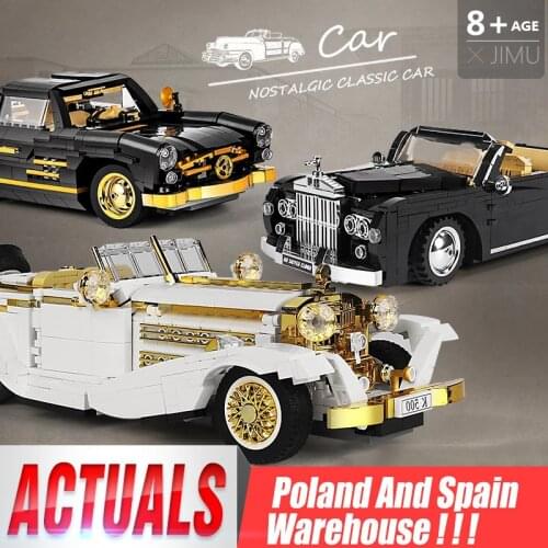 Mould King 10006 Car Toys The MOC 1964 RR Sliver Cloud Car Model Building Blocks Assembly high-tech Bricks Christmas Gift