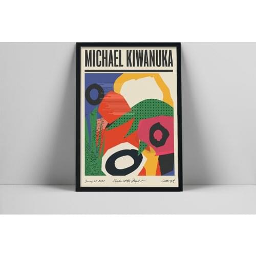 Musician Michael Kiwanuka Gig Poster Colorful Wall Print Canvas Painting Pop Music Album Poster Wall Art Living Room Home Decor