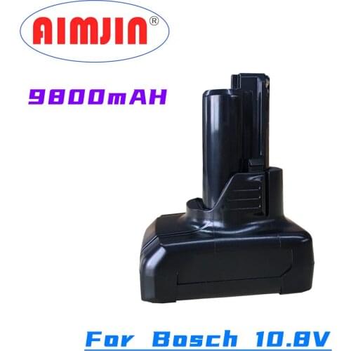 2021 Upgrade 9800mAh Replaceable Power Tool Battery for Bosch 10.8V/12V BAT411 BAT411A BAT412 BAT412A BAT413 GOS GLI GOP GSB