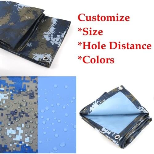 Ocean camouflage PVC Tarpaulin Rainproof Cloth Garden Courtyard Tarpaulin Rainproof Cover Truck Waterproof Sunshade Cloth