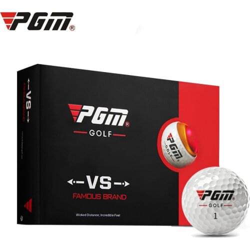 PGM Original Golf Ball Three-layer Match Ball Gift Box Package Golf Ball Set 12pcs Set Game Use Ball Q017