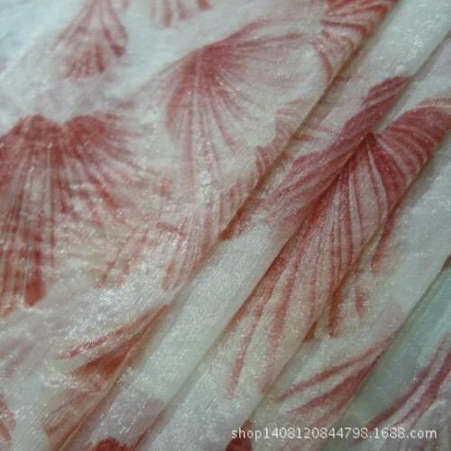 Currently Available Shirt Beach Skirt Long Skirts Cloth Semi-Permeable Brocade Silk Ruffled Printed Chiffon Fabrics Flash