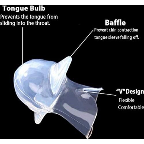 1PCS Transparent Silicone Anti Snoring Tongue Retaining Device Snore Solution Sleep Breathing Apnea Night Guard Aid Stop Sleeve