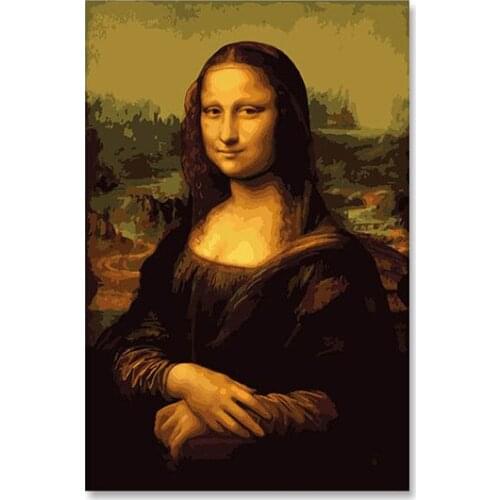 Painting by numbers art paint by number Da Vinci Mona Lisa beauty Digital Diy oil wall decor on canvas oil paint coloring by