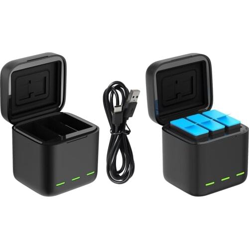 Self-recovery LED Light Charger Battery Storage Box Suit for 9 Charger Batteries Replacement