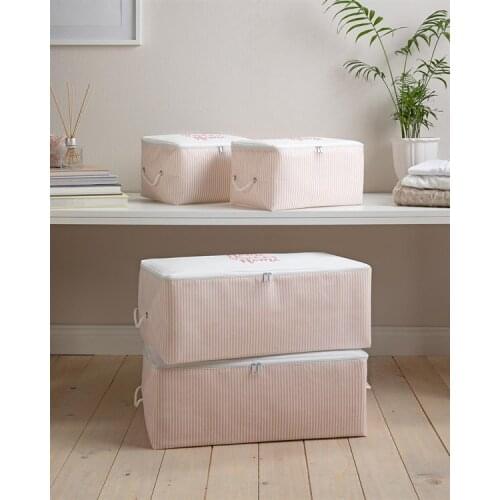 Large Medium Small Size Stuff & Things Pink Striped Storage Bag Outfit quilt pillow storage bags organizer