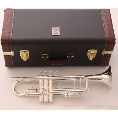 New Music Fancier Club Bb Trumpet AB-190S Silver Plated Music Instruments Profesional Trumpets 190S With Case Mouthpiece
