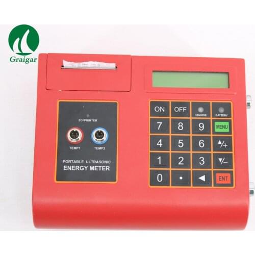 TUC-2000E Portable Ultrasonic Flow Meter Flowmeter Temperature Heat Meter with Medium transducer TM-1 High Accuracy measuring