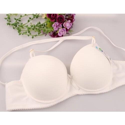 Cross the United States back bra strap thick mold cup smooth Seamless summer women gather small chest sexy lingerie Halter