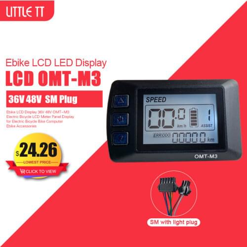 Electric Bicycle JN LCD-OMT-M3 Display 36/48V Intelligent Display for E-bike LCD Control Panel Accessories