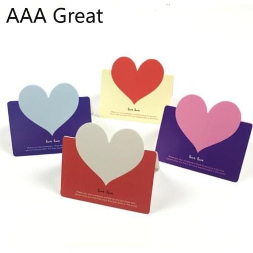 100Pcs/Lot Wedding Decoration Cards Gifts Cards Invitation Card Postcards Love Fold Birthday Party Christmas Hollywood Heart New