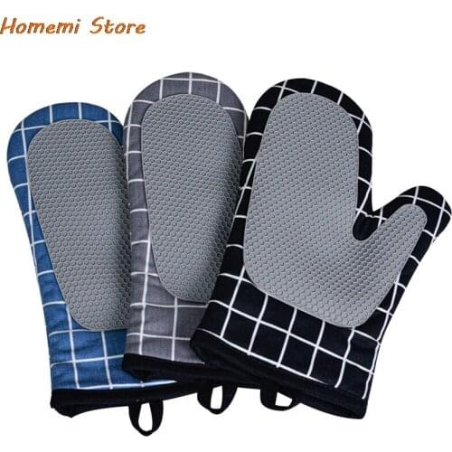 Kitchen Thickened Heat-insulating Gloves Microwave Oven Special Household Anti-scalding Gloves High Temperature Baking Tool