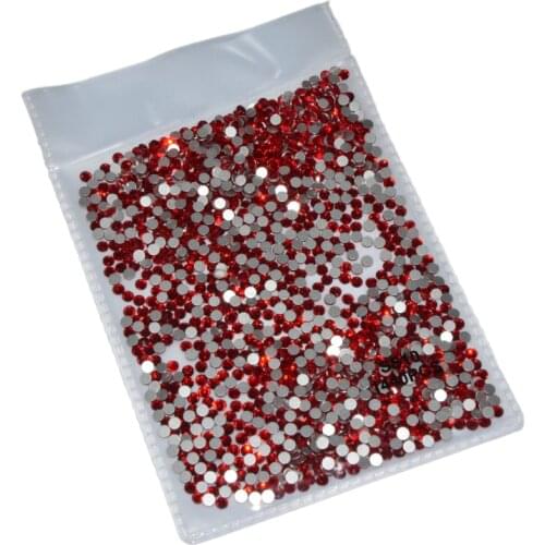 1440pcs SS4-SS20 Red Non HotFix Flatback Glass Crystal 3D Nail Art Rhinestone DIY Decorations for Clothes Decoration
