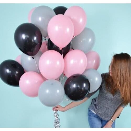 15pcs/lot Mix 2.2g Gray Ink Blue Latex Balloons Baby Shower Wedding Decoration Balloon Happy Birthday Event Party Decor Supplies