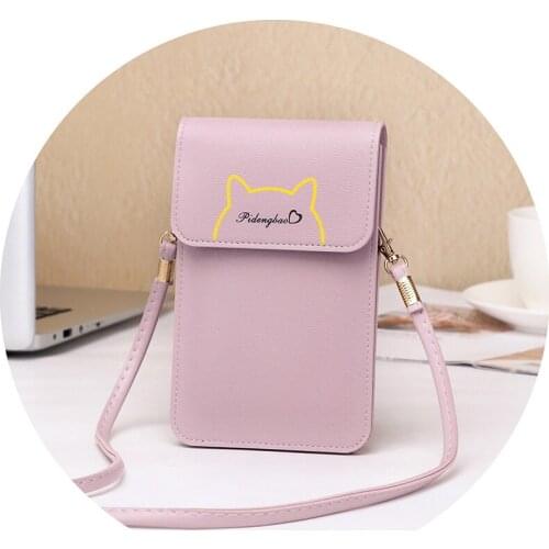 2019 New Korean version Fashion Small Crossbody Bag Cell Phone Purse Wallet with Credit Card Slots for Women( Six colors)