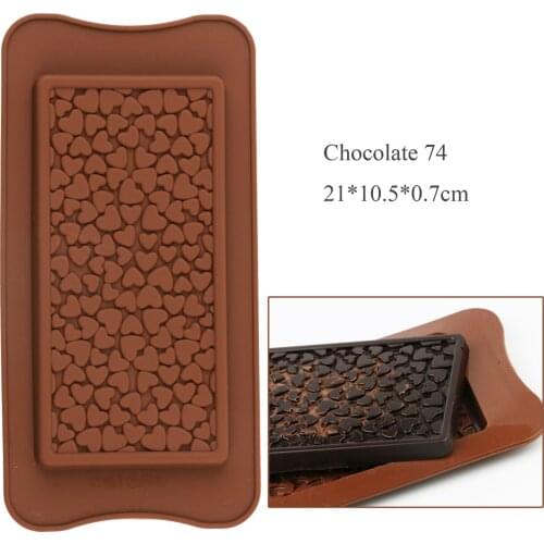 2021 NEW Chocolate Mold Silicone Baking Mold Love Heart Square For chocolate bar party Cake decoratio candy Waffle DIY Baking