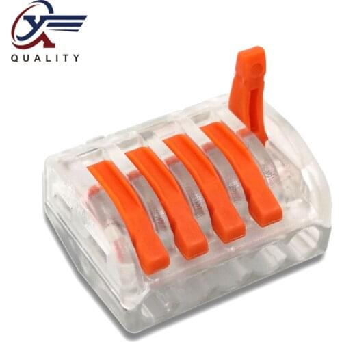 30/50/100 PCS/lot PCT-215 white 222-215 mini fast wire Connectors Universal Compact Wiring Connector push-in Terminal Block