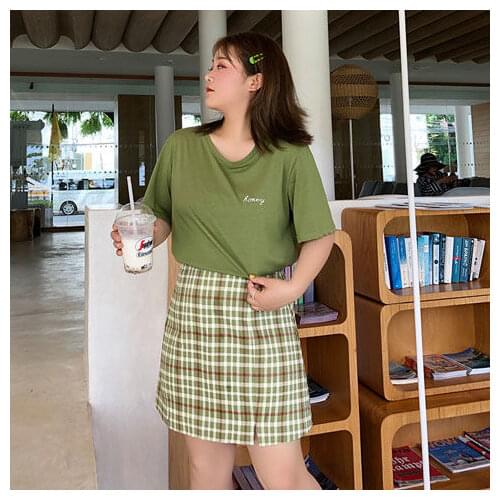 4XL Plus Size Womens Summer T-shirt Fat Fashion Suit Womens Summer Loose Two-piece Suit