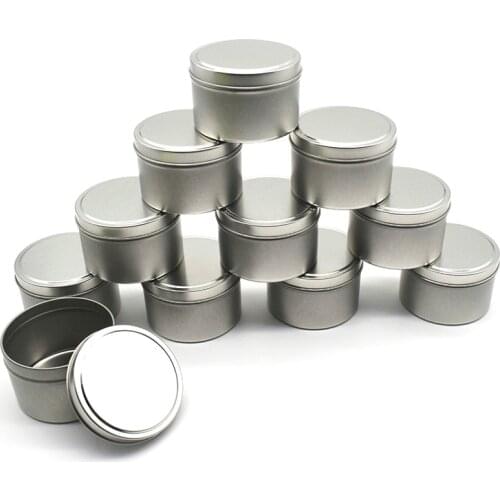 Aluminum Jar Storage Empty Pot Candle Jars With Lid Bulk Round Candle Container Tins For DIY Cream Cosmetic Container 3Colors