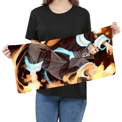 Anime Enn Enn No Shouboutai Fire Force Bath Towel Bathroom Microfiber Towels Facecloth Washcloth 72x37cm