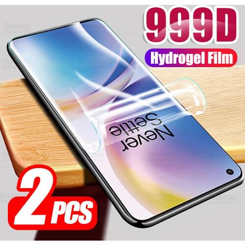 For OnePlus Nord 2 5G Hydrogel Film 2pcs Full Curved Protective Films One Plus Nord2 6.44" Screen Protector Not Tempered Glass
