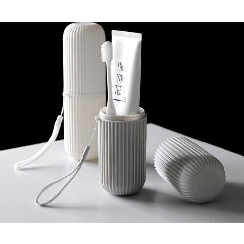 Travel Kit Plastic Toothbrush Cup Tube Cover With Cap Portable Bath Tooth Brush Storage Cup Organizer Funda Cepillo De Dientes