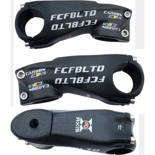 FCFB UltraLight 3k Carbon Stem Road Bike Cycling Handlebar Stem 31.8mm 25.4mm Mountain Bicycle Fork Stem 28.6mm 50-120mm