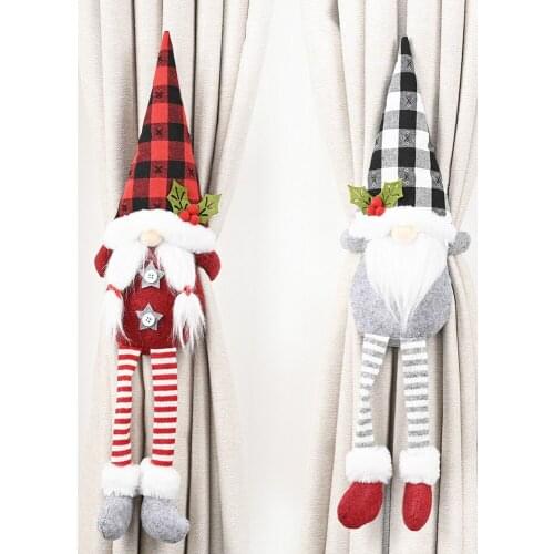 HotSell Santa Claus snowman curtain buckle Christmas decoration New Year party decoration cloth toy table decoration doll natal