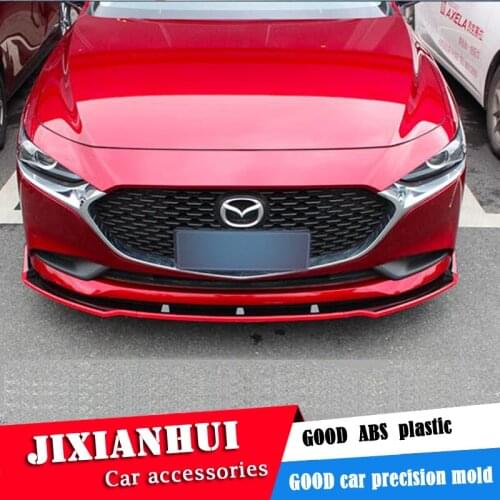 For Mazda 3 Axela Body kit spoiler 2020-2021 Axela 3D ABS Rear lip rear spoiler front Bumper Diffuser Bumpers Protector